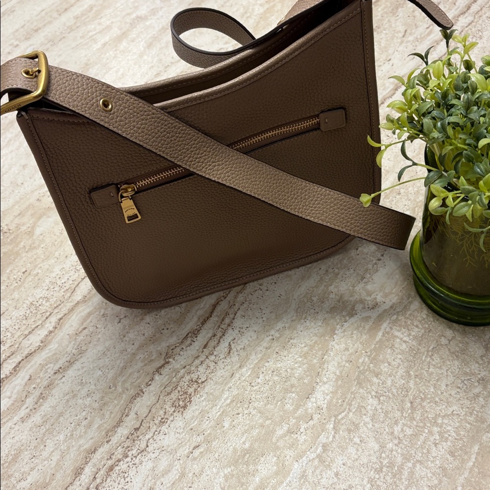 Coach Emery Leather Crossbody Bag in Mocha Pebbled Leather - Picture 4 of 16
